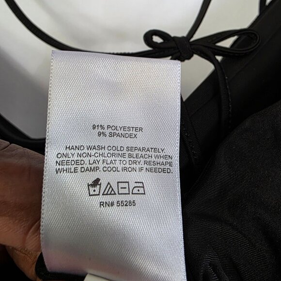 Express Black Ruched Halter Bodysuit With Floral Accent M - Picture 5 of 7